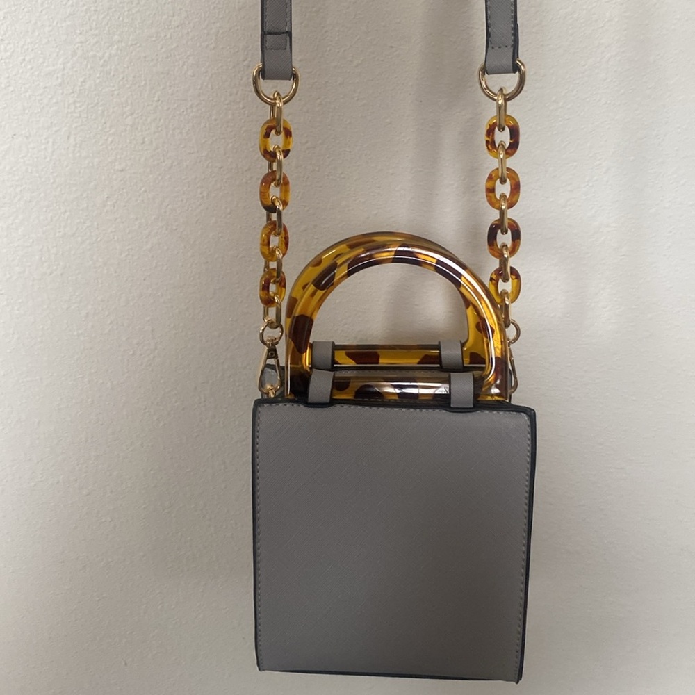 Blue tortoise chain small crossbody